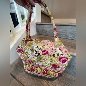 Vera Bradley Floral Quilted Tote Bag - Pink and Green